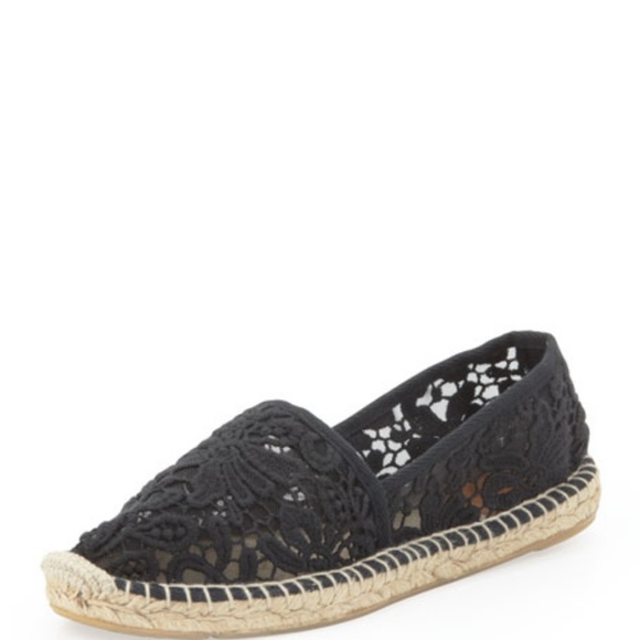 black lace espadrilles